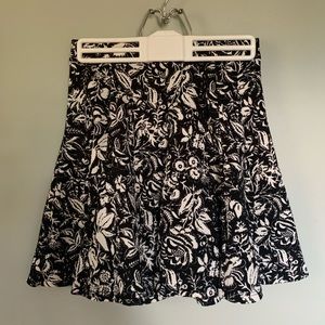 Black and white skater skirt